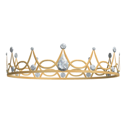 Gold princess tiara with gems