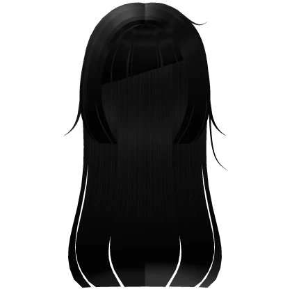  ♰ asymmetrical hime hair in black  ♰ 