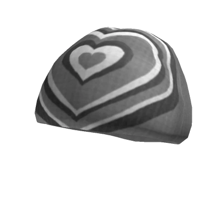 Y2K Grey Hearts Beanie V2