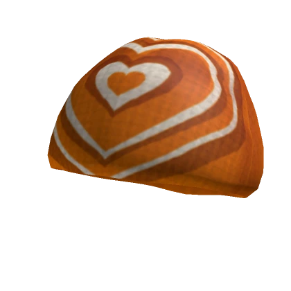 Y2K Orange Hearts Beanie V2