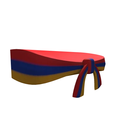 Red, Blue, and Orange (Armenian) Tied Armband