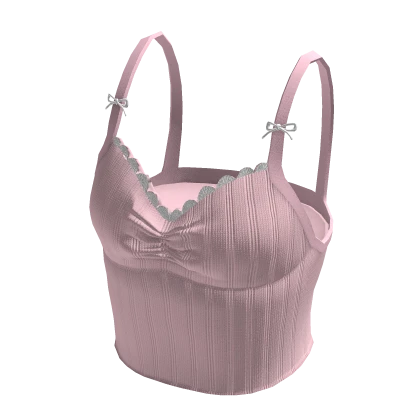 Pink Top with Strap Ties
