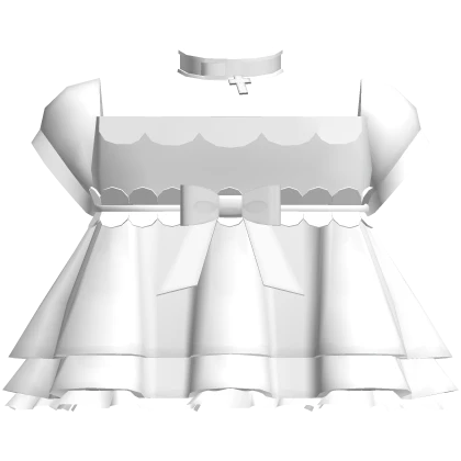 ♡ : cute white babydoll frill shirt