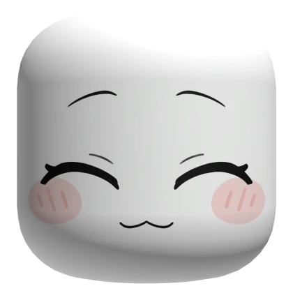 Cute Blush Smile Face - White