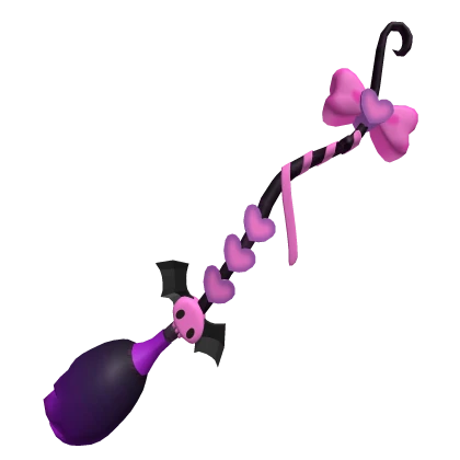 ꒰🎀: Cute Purple Magic Broom 🧹꒱ - Kuromi 2.0