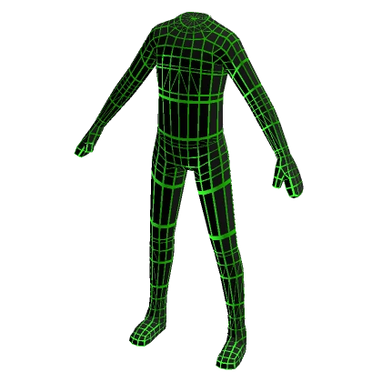 Glowing Grid Shadow Aura - Green