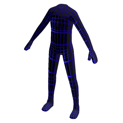 Glowing Grid Shadow Aura - Blue