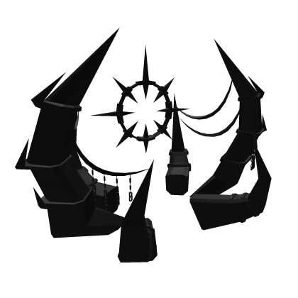 Solid Black Horns (Goth)