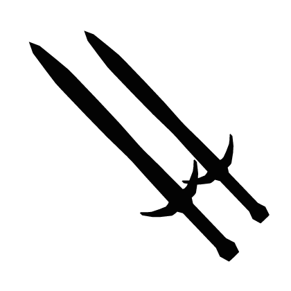 Holdable Dual Darkheart Swords (full black)