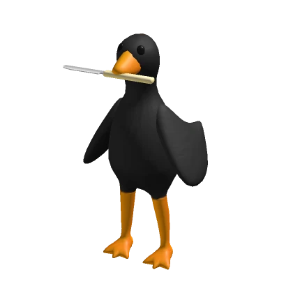 Cute Black Bird Knife Suit ( Chicken duck goose )