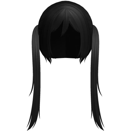 ୨୧ pretty long emo anime pigtails black