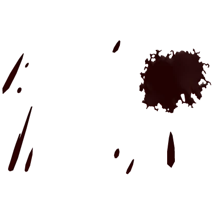 ♡ : dark red face paint splatter