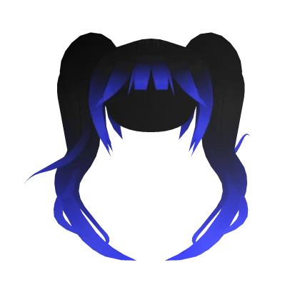 ⭐(Glows) Y2K Messy Twin Tails - Blue