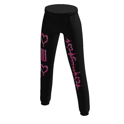 TWICE Black Heart Sweatpants