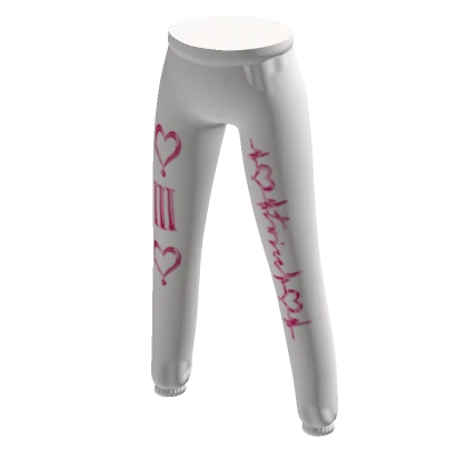 TWICE White Heart Sweatpants