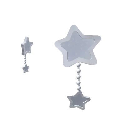 Dangling Star Hair Clips (White)