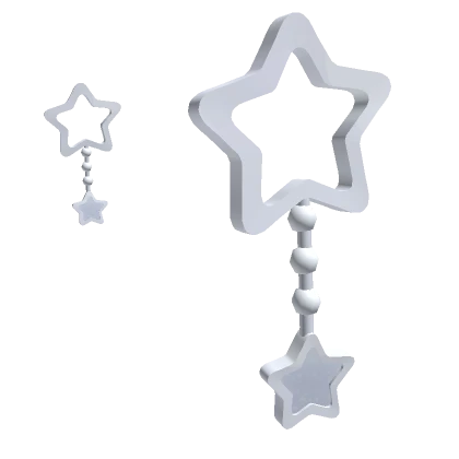 White Star Earrings