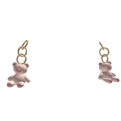 🧸 Pink Teddy Bear  Earrings