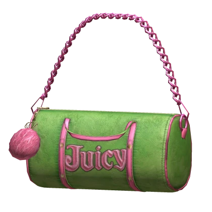 Pink Green Luxury 2000s Designer Barrel Bag