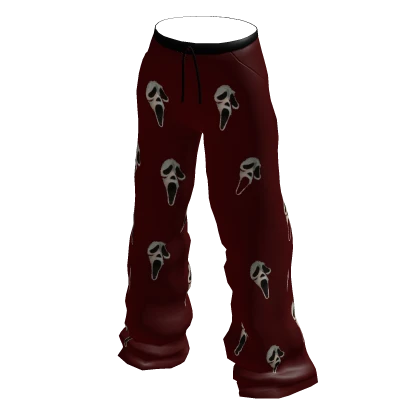 Red Ghost Face Sweats