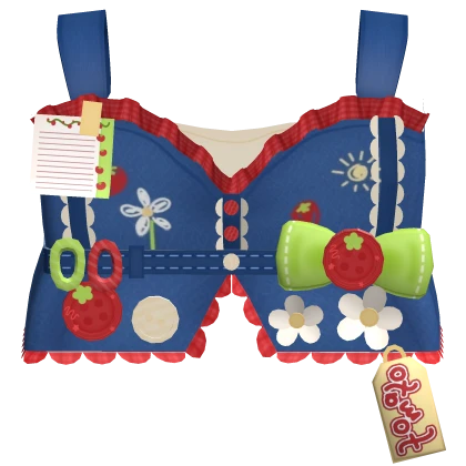 harajuku denim igari shoujo retro tomato top