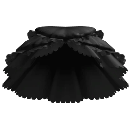 Ruffled Black Princess Skirt