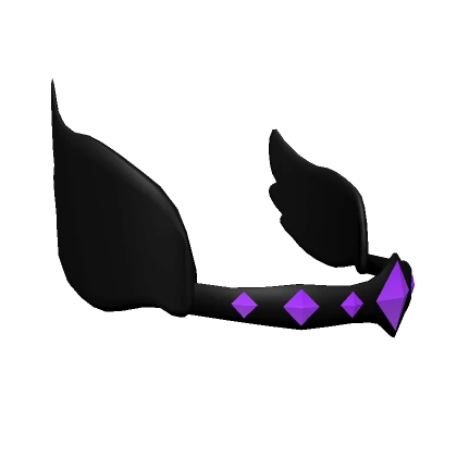 Winged Angelic Headdress - Purple / Black