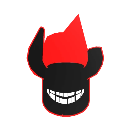 Dark red flamed creepy smile