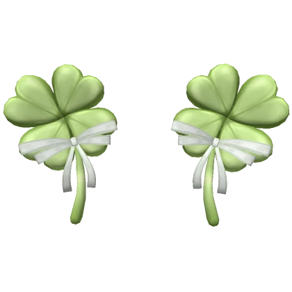 Ribbon Clover Ears - white