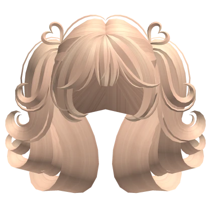Swirly Short Heart Pigtails (Blonde)