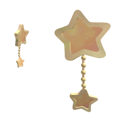 Dangling Star Hair Clips (Yellow)