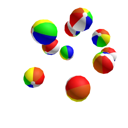 Rainbow Beach Ball Swarm