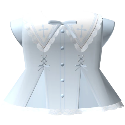 gothic cross doll victorian dress in blue