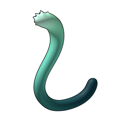 Glorpi Glorp Miku cat tail green blue