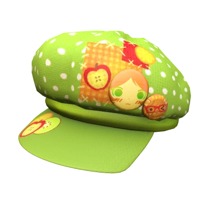 Apple Heisei PolkaDot Igari Harajuku Fruit Pin Cap