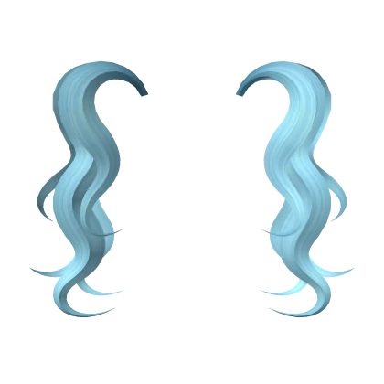 Wavy Pigtails Extension in Blue