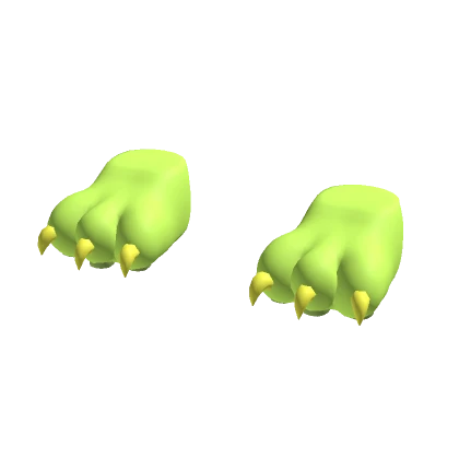 Neon Green Cat Slippers