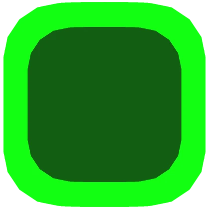 Green Head Outline Aura Neon