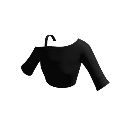 Black Off Shoulder Crop Top