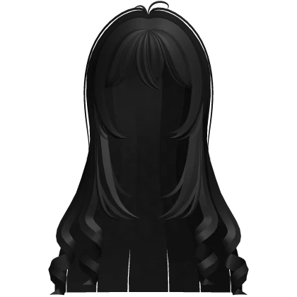 ꒰♡꒱ sweet long black curly princess hair