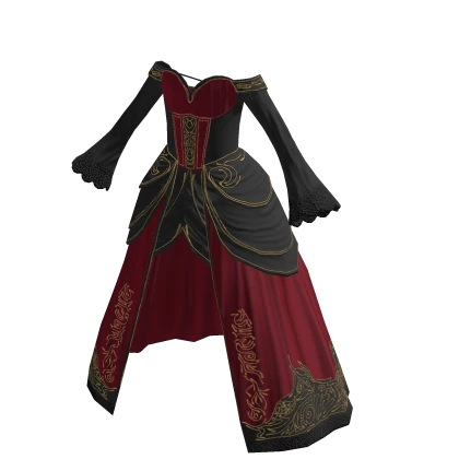 Red dark princess dress