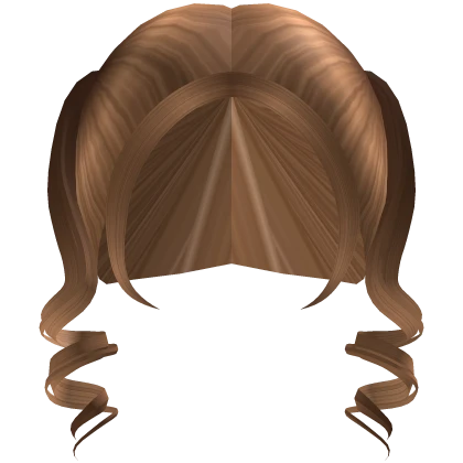 ♬꒰┊short curled caramel pigtails
