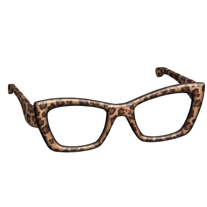 Oversized Cat Eye Glasses in Gyaru Leopard