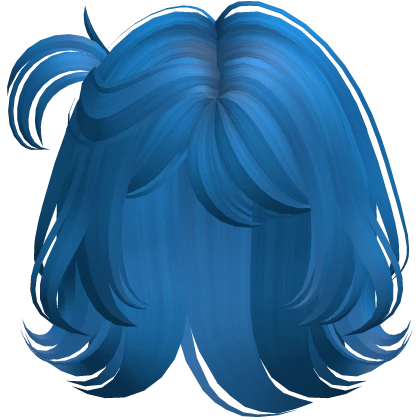 Blue Cute Short Anime Messy Hair Side Pigtail