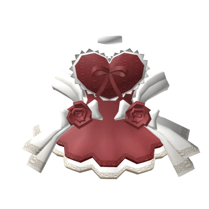 🎀Chibi Doll Red Heart Royal Dress w roses