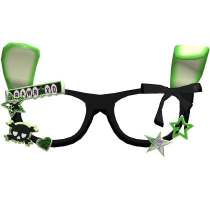 Green Scene Charm Glasses Y2K
