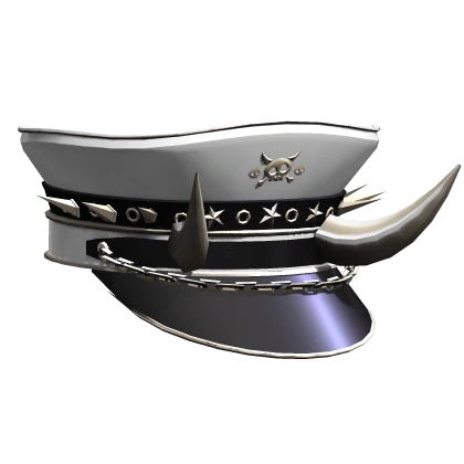 Y2K Horns Captain Hat - White