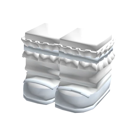 blue soft jirai kei ruffled leg warmer mary janes