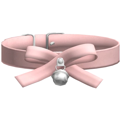 Pink Ribbon Bell Choker