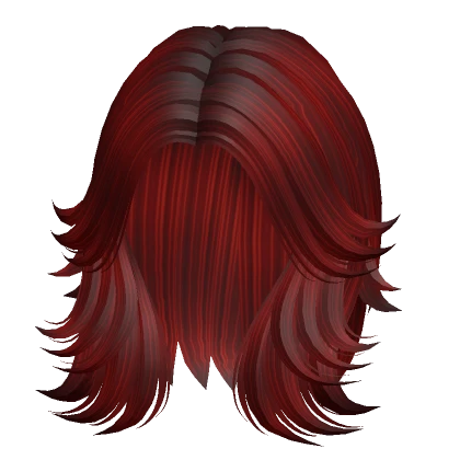 Fluffy Layered Wolf Hair (Red)